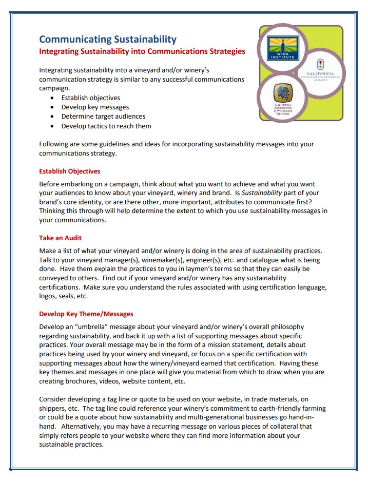 Communicating Sustainability: Integrating Sustainability into Communications Strategies